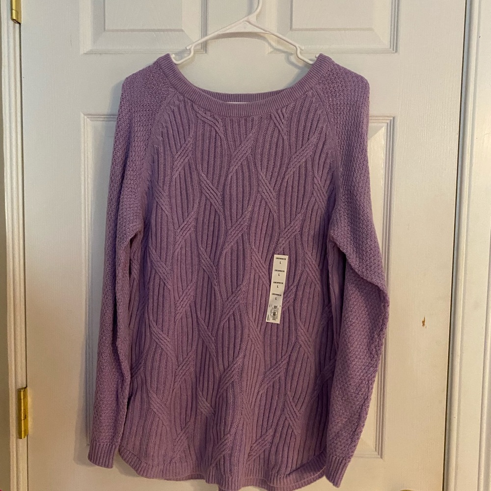purple sweater